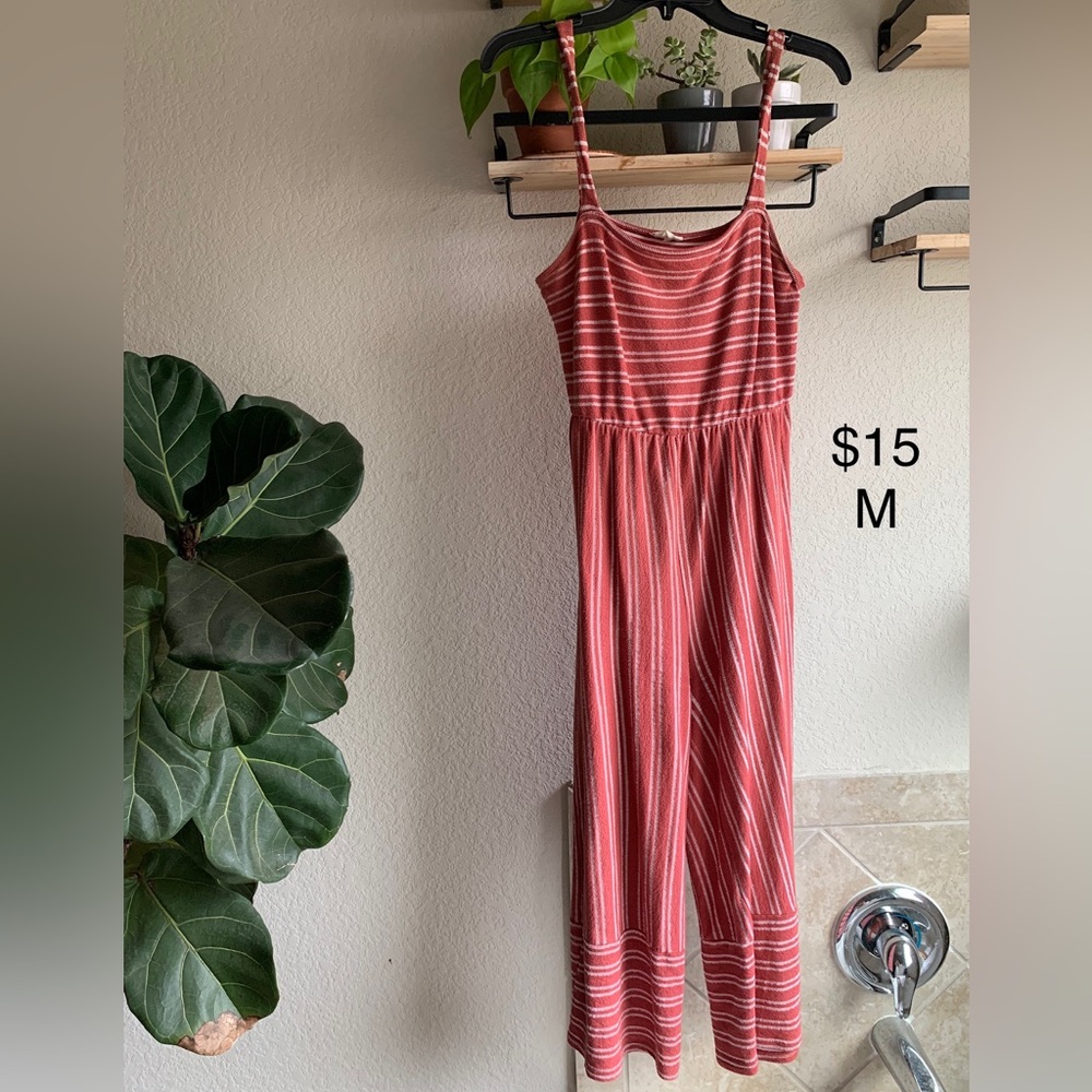Red and white striped jumper